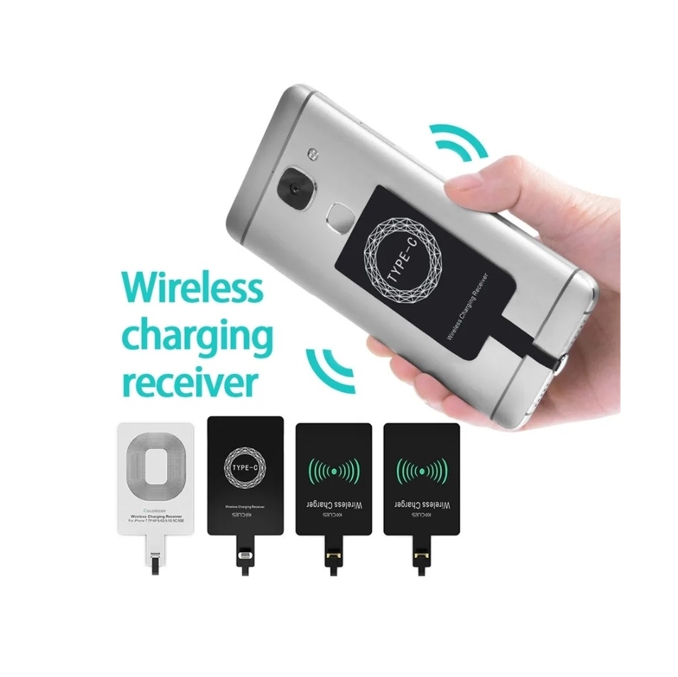 Receptor de carga inalámbrica tipo C, para iPhone 6, 7 Plus, Samsung, Huawei y Xiaomi