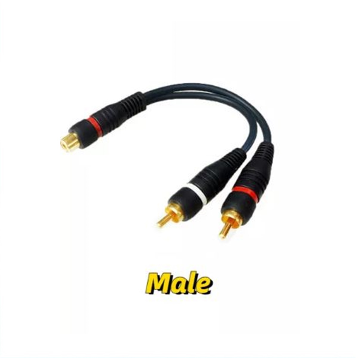 Cable RCA "Y" 2 Macho 1 Hembra Audio Subwoofer Sonido Auto