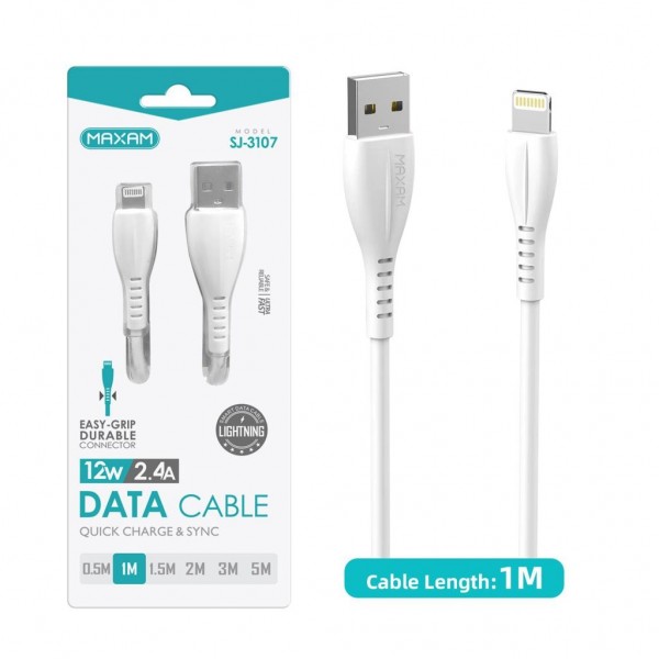 Cable Lightning IPhone De 1 Metro 2.4A / SJ-3107 / MAXAM