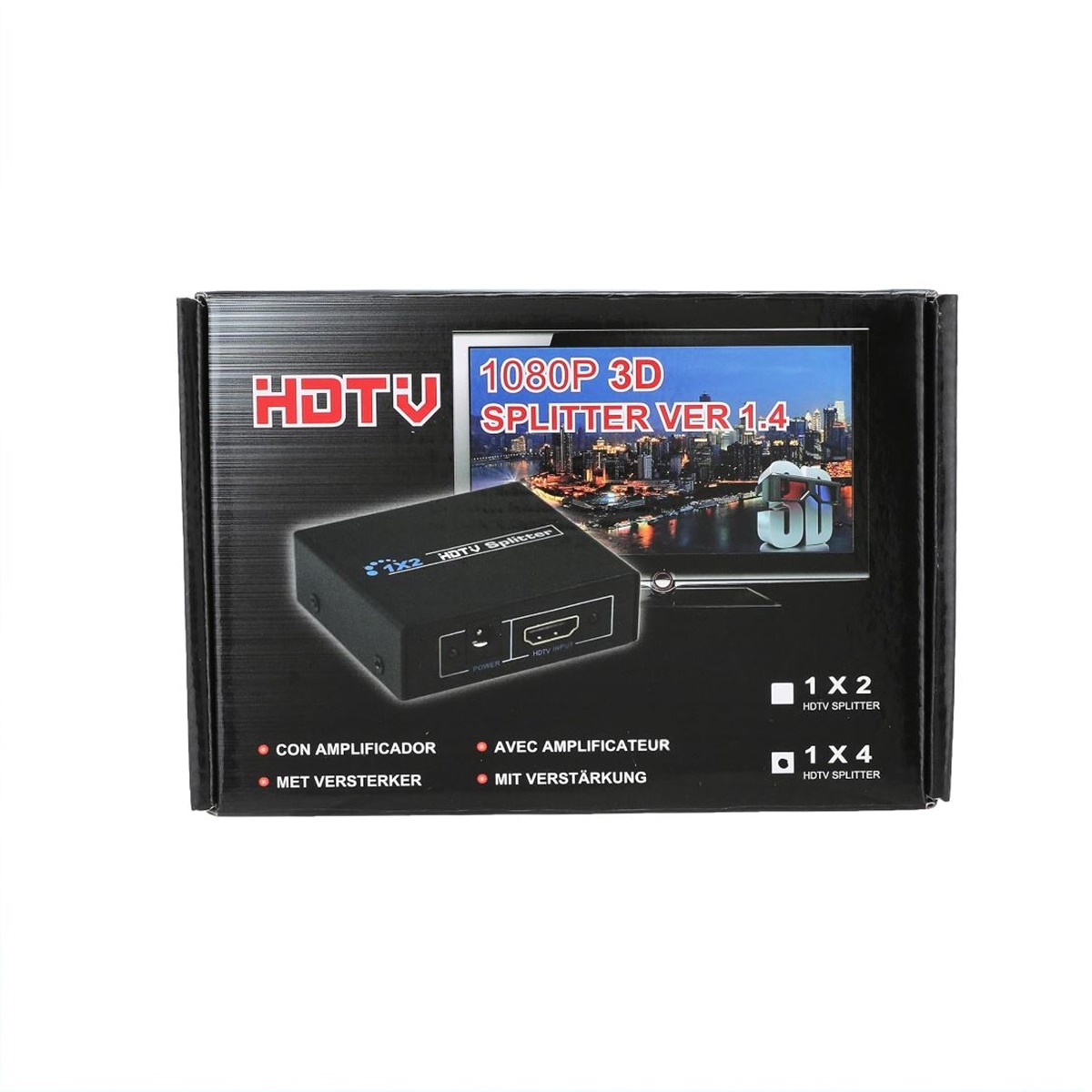 Splitter Hdmi 1×4  Ver 1.4 Full-hd 1080p Soporta 3d