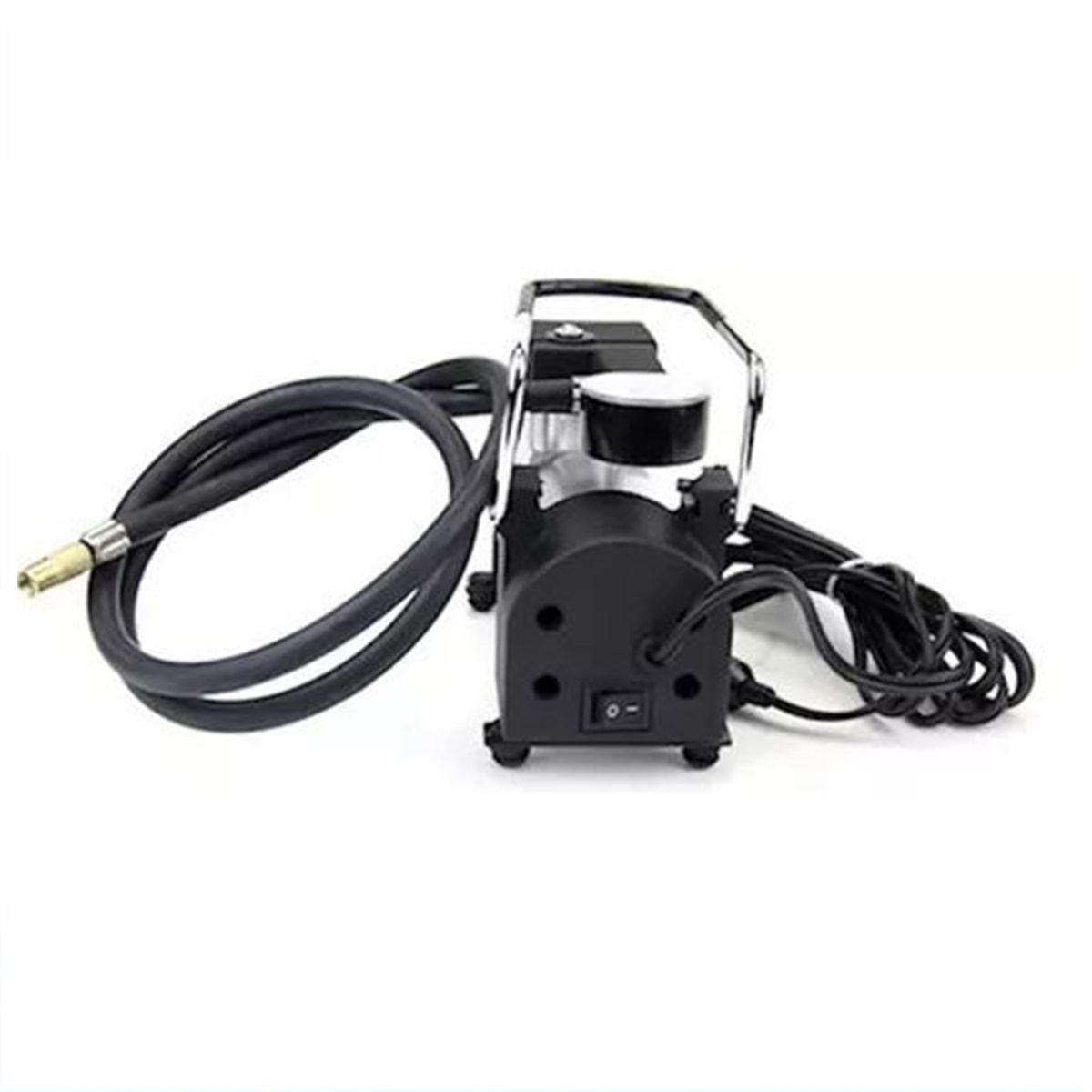 Compresor Aire Metalico Vehiculo 12v Auto Moto Color Plateado