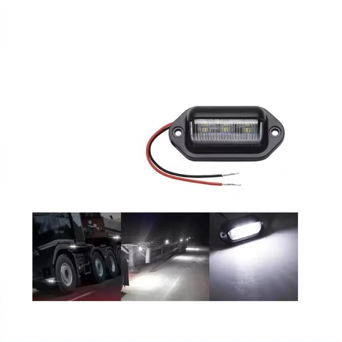 Foco LED Universal Para Patente de Auto o Camion  Luz Blanca 12 / 24 Volt