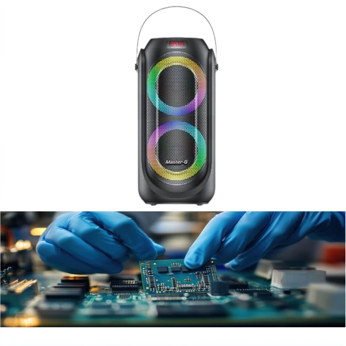 Servicio de Diagnóstico de Parlante  Karaoke Bluetooth 6,5" x2 MGEVO
