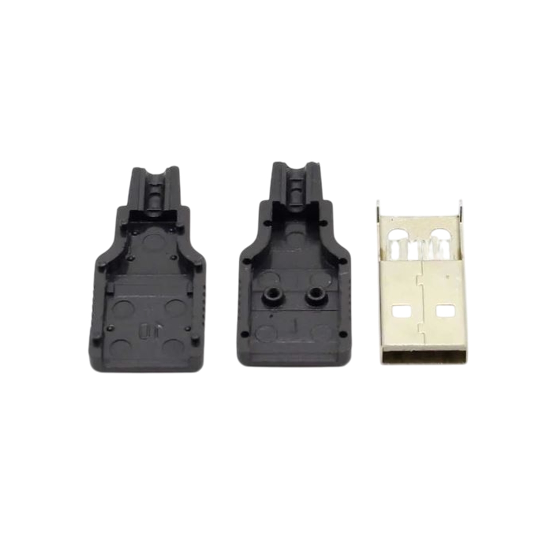 Conector Usb Tipo Macho Reparador Cable 4 Pin- Pack 3 Unidad
