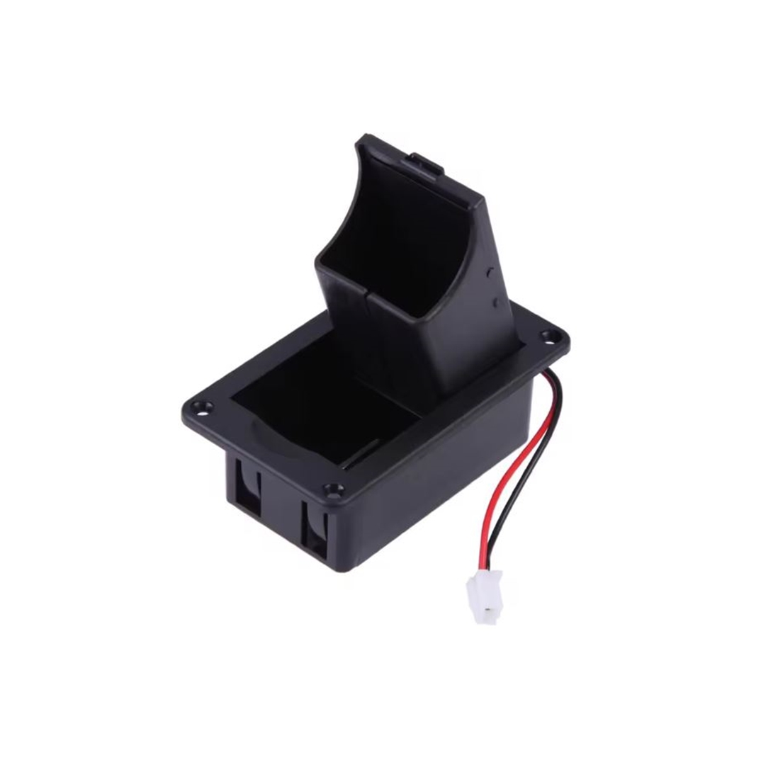 Caja con soporte para batería de 9V, cubierta para guitarra, bajo, ukelele