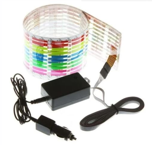 Ecualizador LED Automóvil al ritmo de la Música 45 cm x 11 cm