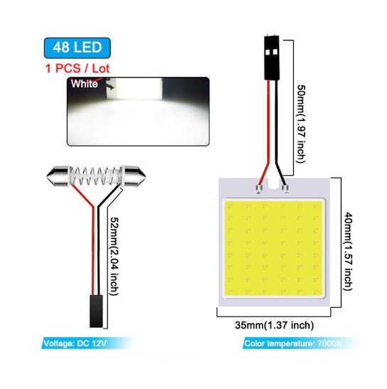 led COB techo automóvil Varios colores