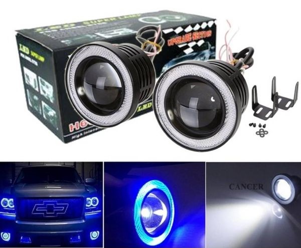 Neblineros Led Ojos de ángel , con anillo  azul o blanco