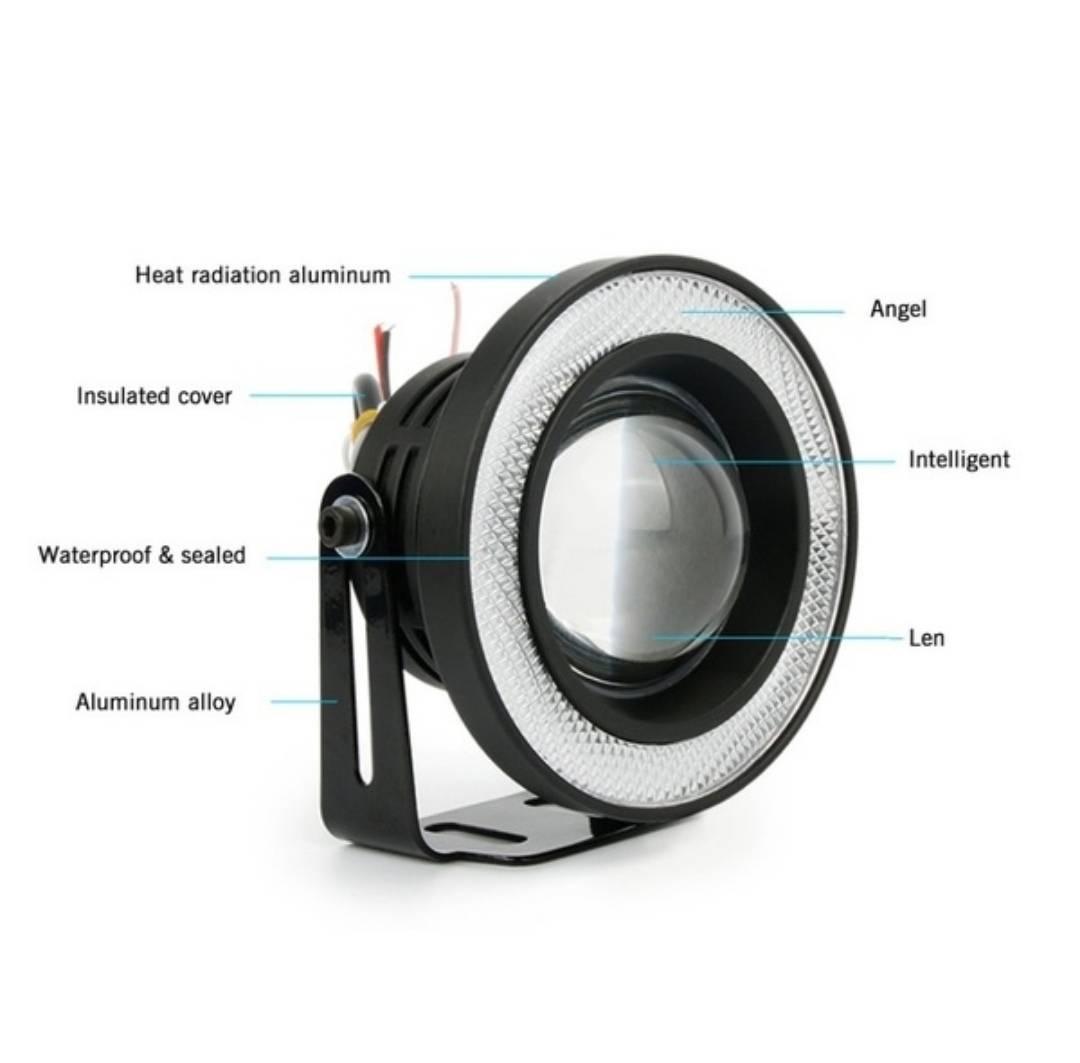 Neblineros Led Ojos de ángel , con anillo  azul o blanco