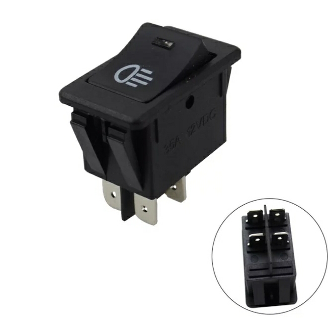 Interruptor de Neblinero universal  Con Led indicador y cables con terminales.