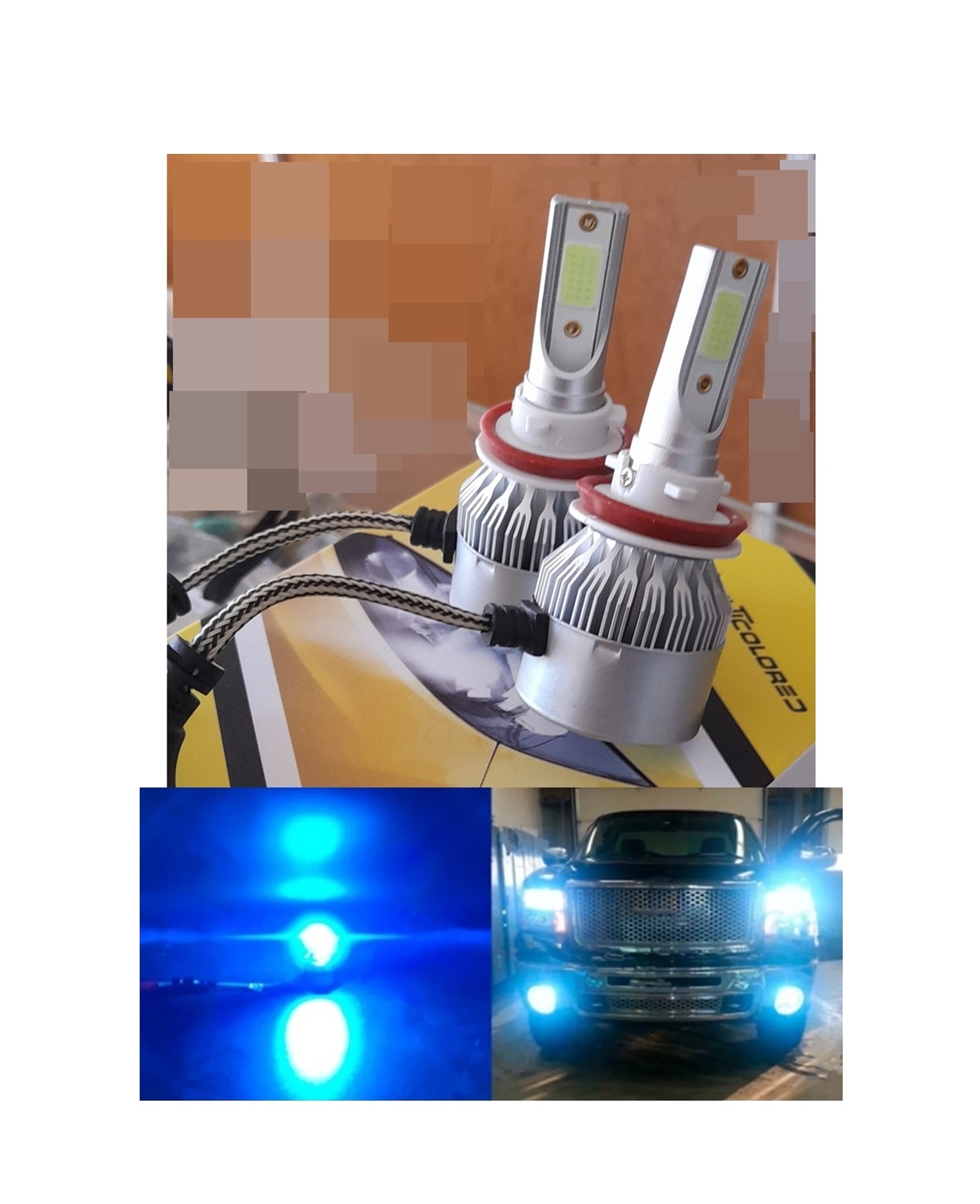 Turbo Led Azul Hielo H11